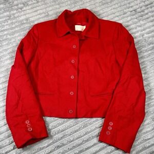 Vintage Pendleton RED Virgin Wool Blazer Jacket Women's Made In USA